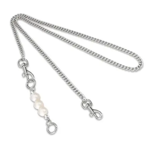 Produktbild: NCOALE Taschenkette, 120cm Metall Schulterriemen für Taschen und Perle Verlängerungsketten, Taschengurt Kette Trageriemen mit Drehbarer Augenschraube Handtaschen Geldbörsen Ersatzkette