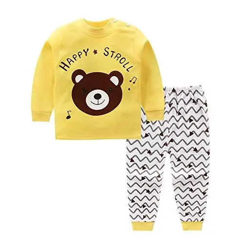 Produktbild: NCTCITY Baby Jungen Maedchen Zweiteiliger Schlafanzug Tops und Hose Kuscheliger Nachthemd Sleepshirt 2pcs Set Nachtwäsche Pyjama Niedlich Bekleidung