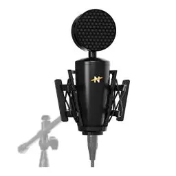 Produktbild: Neat King Bee II – Unidirektionales Echtkondensatormikrofon mit großer Membran, Stoßdämpfung und Popschutz für Stimmaufnahmen, Podcasts, Streaming und XLR-Ausgabe, Black, MIC-2010-02