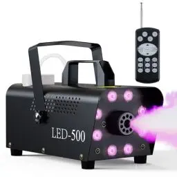 Produktbild: Nebelmaschine, 500W Rauchmaschinen mit kabelloser Fernbedienung UND LED Licht mit 13 Farben & Strobe Effekt, Passend für DJ Disco Party, Halloween, Weihnachten, Hochzeitsfeiern & Bühnenauftritte usw