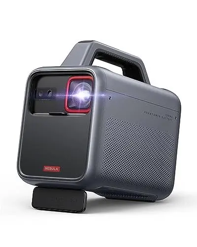 Produktbild: NEBULA Mars 3 Tragbarer Beamer Outdoor, 1000 ANSI-Lumen, AI-gestütztes Bild, integrierter Akku mit bis zu 5h Spielzeit, Android TV, 200 Zoll Heimkino für Zuhause, Camping, Roadtrip, Garten und mehr