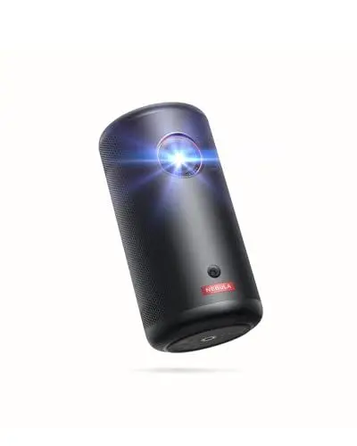 Produktbild: Nebula Capsule3 Mini Beamer, Smart Projektor, 1080p, WLAN, 200 ANSI-Lumen, Tragbarer Beamer, mit GTV, Netflix Vorinstalliert, Dolby Digital, 120-Zoll Bild,integrierter Akku, 2,5 Stunden Spielzeit