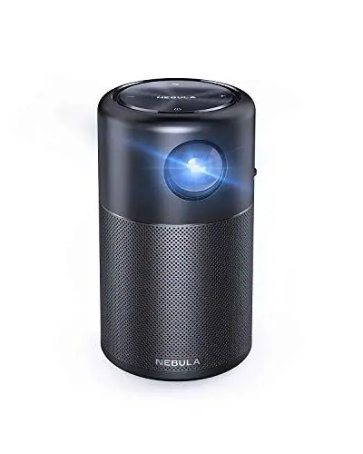 Produktbild: Nebula Capsule Mini Videoprojecteur Portable par Anker, Mini Projecteur Video Wi-FI Intelligent, 100 lumens Ans, Enceinte 360°, autonomie de Lecture vidéo de 4 Heures, Divertissement à Domicile