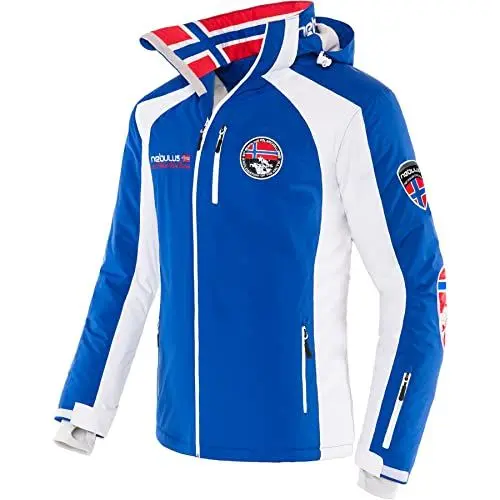 Produktbild: Nebulus Herren Skijacke Maestro SKI, warme Jacke, praktische Skijacke und Winterjacke, blau-weiß - XXL
