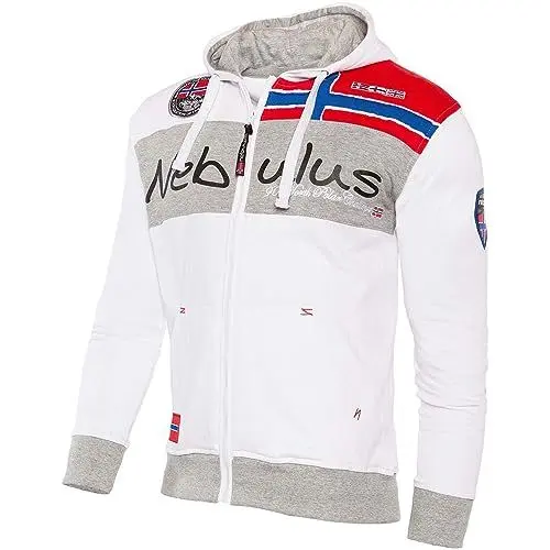 Produktbild: Nebulus Herren Sweatjacke NAPA, Übergangsjacke, Freizeitjacke, weiß, Größe XXL
