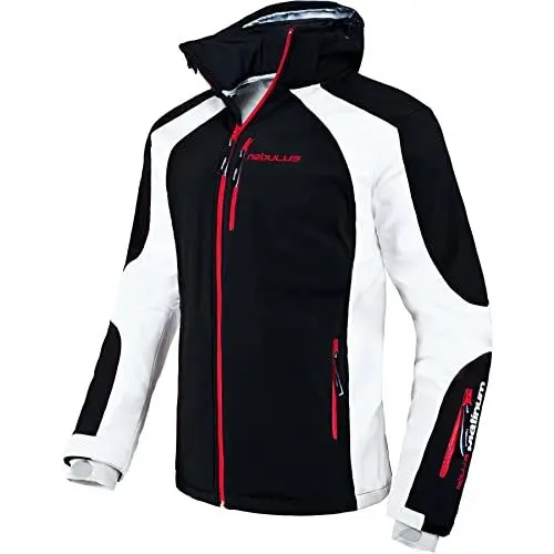 Produktbild: Nebulus Softshell-Skijacke ROCKSHELL T048 (Modell: Q300 - Herren, schwarz-weiß·· Größe: M) FBA