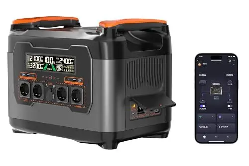 Produktbild: NECESPOW S2400 Tragbare Powerstation 2047.5Wh/2400W (4000W Spitze),Balkonkraftwerk mit Speicher,All-in-One Stromspeicher mit Mikroinverter,DC 24V/MPPT 1200W, Solargenerator für Hause Camping