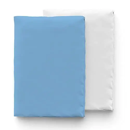 Produktbild: NeCos Spannbettlaken aus 100% Baumwolle - Nachhaltiges Bettlaken fürs Babybett, atmungsaktiv & kuschlig weich - Spannbetttuch für Baby-Matratze mit 70x140, 2er Set