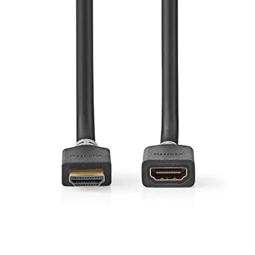 Produktbild: NEDIS High Speed ​​HDMI ™ Kabel mit Ethernet - HDMI™ Stecker - HDMI™ Buchse - 8K@60Hz - eARC - 48 Gbps - 2.00 m - Rund - PVC - Anthrazit