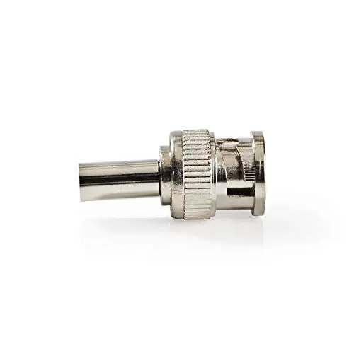 Produktbild: Nedis - BNC-Stecker - Gerade - Vernickelt - 50 Ohm - Kräuseln - 6 mm - 25 Stück - Stahl - Silber