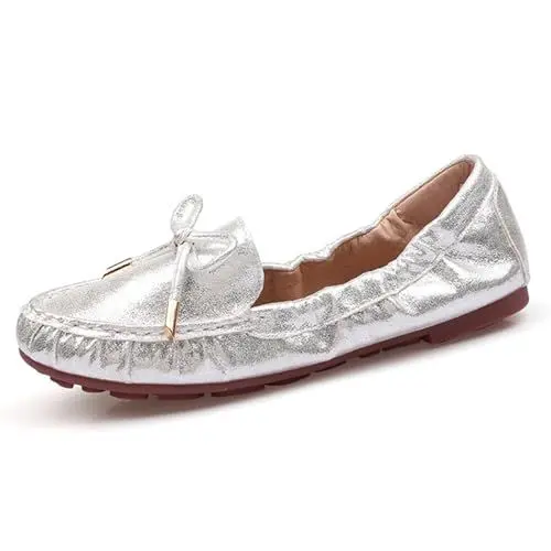 Produktbild: NeelyRisey Runde Spitze Schleife Flat Schuhe Metall Tassel Single Schuhe Damen'S Bequem Schuhe