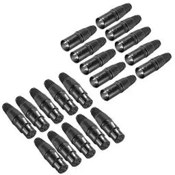 Produktbild: NEEWER 20 Stücke 3 Pin XLR Mic Schlange Stecker Konnektor - 10 Stecker und 10 Buchse Kabel Stecker Mikrofon Audio Steckdose, aus Zink Legierung für hohe Leitfähigkeit und Ultra Niedrig Geräusch