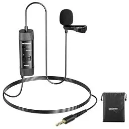 Produktbild: NEEWER 3,5mm TRRS Lavaliermikrofon, Plug & Play, Mini Kugelcharakteristik Kondensatormikrofon für Kamera Handy PC, Absenkung Niederfrequenz, Verstärkungsregelung, Überwachungs Kopfhöreranschluss, CM10
