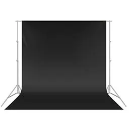 Produktbild: NEEWER 9 x 13 Fuß / 2,8 x 4 Meter Fotohintergrund, Fotografie Hintergrund Foto Video Studio Polyester Hintergründe Hintergrund Bildschirm, Hintergrund Ständer Nicht enthalten (schwarz)