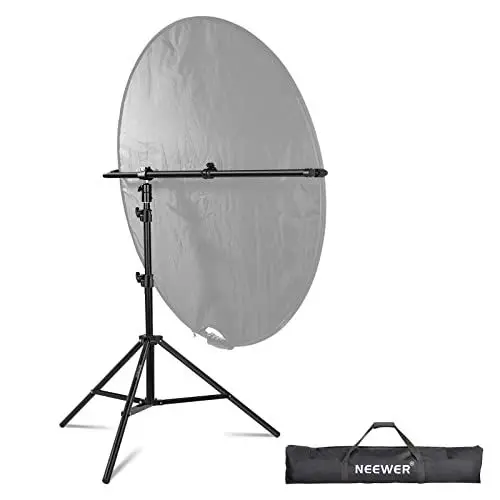 Produktbild: NEEWER Ausziehbarer Reflektor-Haltearm mit 2 m Ständer und Tasche, Fotostudio-Teleskop, 70,9 cm bis 119,9 cm Galgenarm, 360° drehbare Reflektorhalterung für Produkt-, Portrait-, Studio- und