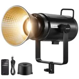 Produktbild: NEEWER CB200B 210W LED Videoleuchte Studiolicht mit 2,4G/APP Fernbedienung,Ganzmetall COB Bi-Color Studio Dauerlicht Bowens Halterung 90000Lux/1m 2700K-6500K CRI/TLCI97+ 12 Effekte für Porträt