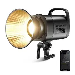 Produktbild: NEEWER CB60B 70W LED Videoleuchte Studiolicht 2,4G/APP Steuerung,COB Bi-Color Studio Dauerlicht 2700K-6500K 34000Lux@1m/CCT Modus/CRI97+/12 Szenen Bowens Halterunguns für Fotografie Videobeleuchtung