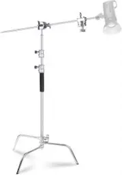 Produktbild: NEEWER C Stativ mit verschiebbaren Beinen, 4,9'-10,1'/149-309cm Verstellbares Edelstahl Stativ mit Griffarm & Griffkopf für Fotografie Schirme, Reflektoren, Softboxen und Monolichter