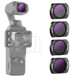 Produktbild: NEEWER Magnetisches ND/PL Filter Set kompatibel mit DJI Osmo Pocket 3, 4 Pack ND8/PL ND16/PL ND32/PL ND64/PL mit 2 LCD Touchscreen Schutzfolien Zubehör, beschichtetes optisches HD Glas/Alrahme
