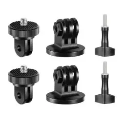 Produktbild: NEEWER Metall Stativadapter Kompatibel mit GoPro Hero 12 11 10 9 8 7 6 5 4 Max Fusion Insta360 AKASO Osmo Action 2, 2 Stück 1/4