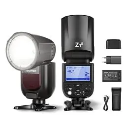 Produktbild: NEEWER Z1-N TTL Blitzgerät für Nikon DSLR Kameras, Rundkopf Blitzlicht 76Ws 2,4G 1/8000s HSS Blitz, 10 Niveaus LED Modellierlampe, 2600mAh Lithium Akku,480 volle Leistung Aufnahmen, Recycling in 1,5s