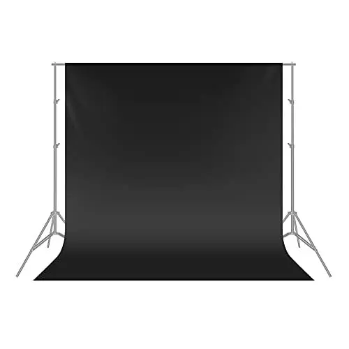 Produktbild: Neewer 6 x 9FT / 1,8 x 2,8 M Fotostudio 100% reines Muslin Faltbare Hintergrund-Hintergrund für Fotografie, Video und Fernsehen (Schwarz)