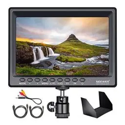 Produktbild: Neewer F100 7-Zoll 1280x800 IPS Bildschirm Kamera Feldmonitor unterstützt 4k-Eingang HDMI Video für DSLR Spiegellose Kamera Sony A7S II A6500 Panasonic GH5 Canon 5D Mark IV (Batterie Nicht enthalten)