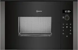 Produktbild: NEFF HLAWD23G0, N 50, Einbau-Mikrowelle ohne Grill, Automatikprogramme, Easy Clean Selbstreinigung, Einfache Bedienung durch Drehknebel und LED-Display Plus, Ideal für Hocheinbau, Graphite-Grey