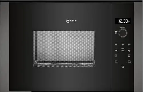 Produktbild: NEFF HLAWD23G0, N 50, Einbau-Mikrowelle ohne Grill, Automatikprogramme, Easy Clean Selbstreinigung, Einfache Bedienung durch Drehknebel und LED-Display Plus, Ideal für Hocheinbau, Graphite-Grey