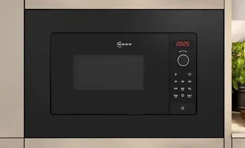 Produktbild: NEFF HLAWG26S3, N 50, Einbau-Mikrowelle ohne Grill, Automatikprogramme, Easy Clean Selbstreinigung, Einfache Bedienung durch Drehknebel und LED-Display Plus, Ideal für Hocheinbau mit Drehtür, Schwarz