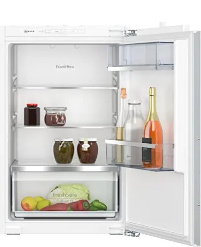 Produktbild: NEFF KI1212FE0, N 50, Einbaukühlschrank, 88 x 56 cm, 136 L Kühlen, Made in Germany, Leise, Sicherheitsglas, FreshSafe Schublade, Eco Air Flow für konstante Innentemperatur, Flachscharnier