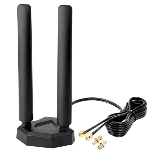 Produktbild: Nelawya 4G LTE/5G Sub-6 Antenne SMA TS9 Stecker Breitband 8dbi 600-3980MHz Rundstrahlantenne mit Magnetfuß 2m Kabel für Drahtlosen Mobilen Industrierouter Netgear Huawei ZTE Cellular Gateway Modem