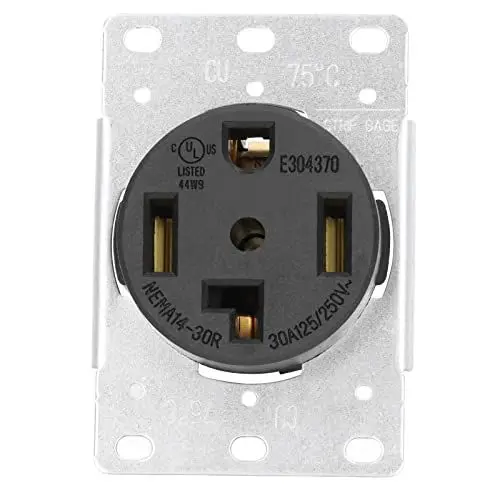 Produktbild: NEMA 14-30R Industriesteckdose 4-Loch 30A 125V / 250V US-Standard-Buchse für Elektrische Haushaltsanwendungen