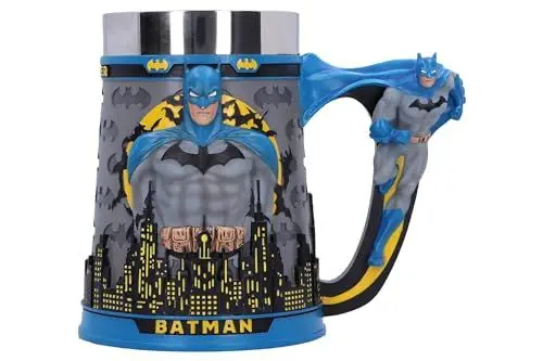 Produktbild: Nemesis Now Batman The Caped Crusader Bierkrug 15,5 cm, Kunstharz, offizielles Lizenzprodukt, Batman Bierkrug aus feinstem Kunstharz, fachmännisch handbemalt, herausnehmbarer Einsatz