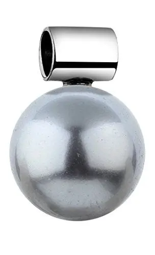 Produktbild: Nenalina Anhänger in 925 Sterling Silber mit grauer Glas-Perle für Damen Kette oder Halskette 846504-199