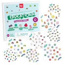 Produktbild: Nene Toys 24 zusätzliche thematische Muster – Erweiterungs-Set für das Marienkäfer-Garten Gedächtnisspiel – Neue Bild-Karten: Zahlen, Buchstaben, Tiere, Körperteile – Mehrere Schwierigkeitsgrade