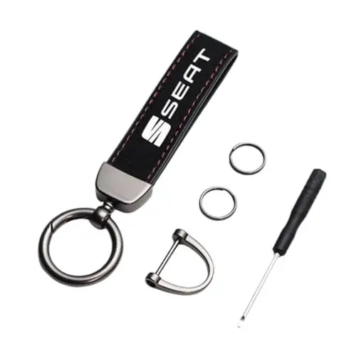 Produktbild: Nengwin Seat Leder Schlüsselanhänger Auto Schlüssel Aufhängung Verzierung Schmuck Business Geschenk für Männer (schwarz-1)