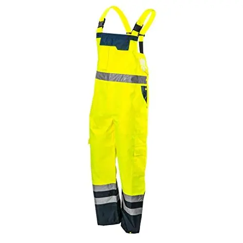 Produktbild: NEO TOOLS Herren Warnschutz-Latzhose, wasserabweisend, 100% Polyester Oxford mit PU-Beschichtung, regulierbare Hosenträger, Größe:XL, gelb