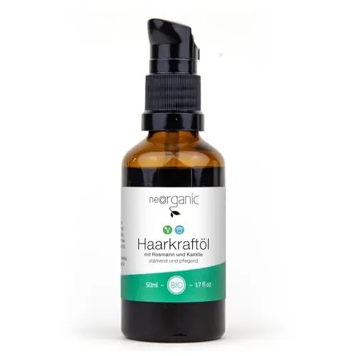 Produktbild: NeoOrganic® BIO Rosmarin Haaröl – 50ml – für Kopfhaut und Haar, aktiviert gesundes und natürliches Haarwachstum – Rosmarinöl Haare– Rosemary Oil for Hair Growth