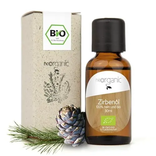 Produktbild: NeoOrganic® BIO Zirbenöl (Pinus Cembra Alpes) | 30ml | naturreines Zirbelkiefer Öl aus Wildsammlung auf 2000m Höhenlage in Tirol, Österreich | 100% naturreines ätherisches BIO Öl