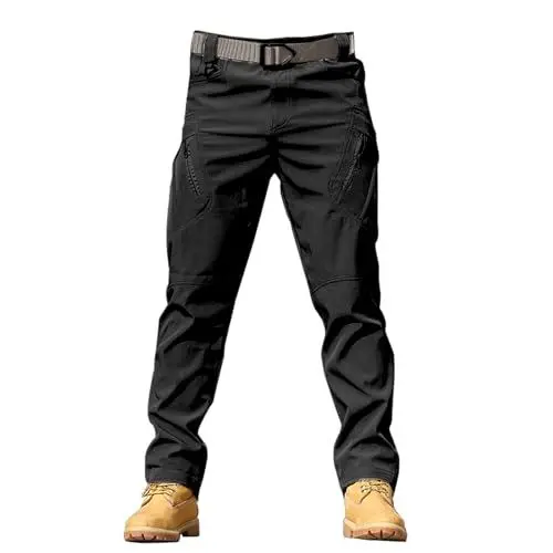 Produktbild: Herren - Stilvolle Slim Fit Herren Hosen Stretch - Hosen Herren Stretch - Angenehme Praktische Männer Hosen für Business Softshellhose Chino Herren Schwarz Herren Hose Beige Lang Weit