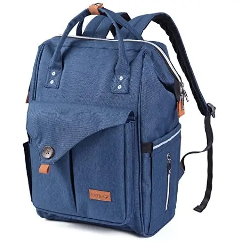 Produktbild: NEOtech Care Baby Wickelrucksack für Jungen oder Mädchen, mit Kinderwagengurten, Windelorganizer, Babyflaschen und Zubehör für Neugeborene, blau