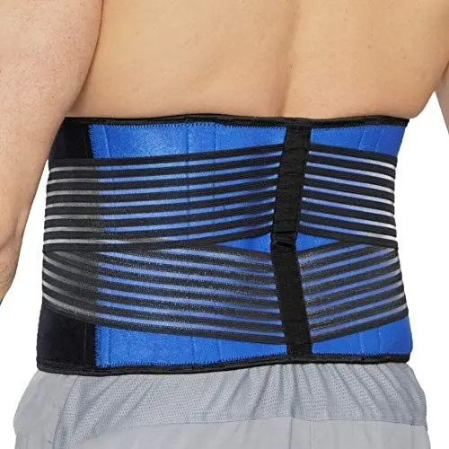 Produktbild: NEOtech Care Rückenbandage aus Neopren - Doppelten Bändern für Kompression (Blau, L)
