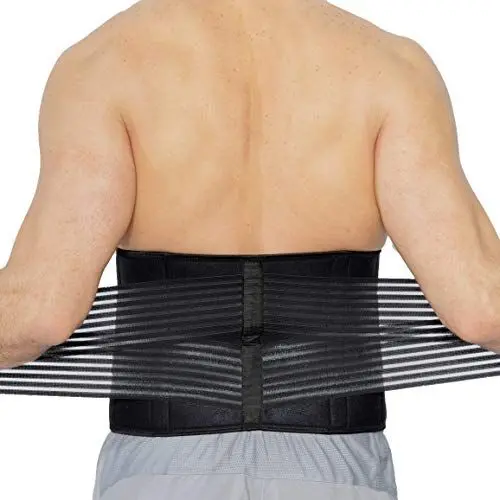 Produktbild: NEOtech Care Rückenbandage aus Neopren - Doppelten Bändern für Kompression (Schwarz, M)