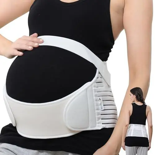 Produktbild: NEOtech Care - Bauchgurt für die Schwangerschaft - stützt Taille, Rücken & Bauch - Schwangerschaftsgurt (Elfenbein, XL)