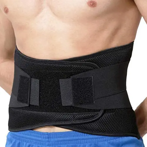Produktbild: NEOtech Care - Rückenbandage für die Lendenwirbelsäule - verstellbare Kompression - atmungsaktiv - für Haltung, Gewichtheben (Schwarz, L)