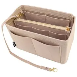 Produktbild: NEPAK Handtaschen Organizer, Filz Taschenorganizer für Frauen Handtasche,Abnehmbare Reißverschluss-Tasche(Beige,S)