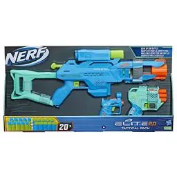 Produktbild: NERF Elite 2.0 Tactical 3-Blaster Pack, Operator BD-2 Blaster, Trio TD-3 Blaster, Ace SD-1 Blaster, 20 NERF Elite Darts Mehrfarbig