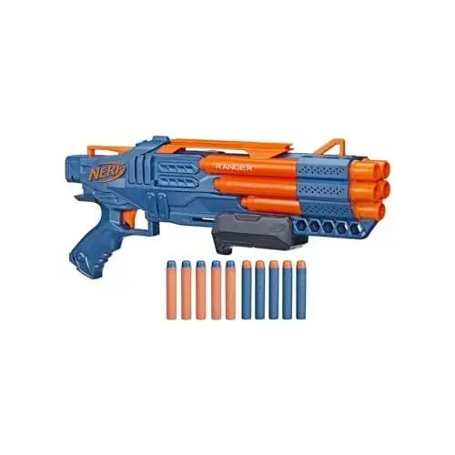 Produktbild: Nerf Elite 2.0 Ranger PD-5 Blaster, mit 5 Läufen, 10 Nerf Elite Darts, einfache Handhabung, Dart-Aufbewahrung, Pump-Action