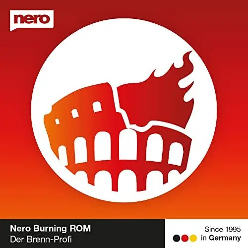 Produktbild: Nero Burning ROM 2025 | Das Original | Brennprogramm | CD DVD Bluray Brennen | Rippen | Kopieren | Windows 11 / 10 / 8 / 7 | Lizenzkey für 1 PC
